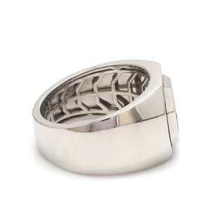 Jewelove™ Rings Men’s Band only Customised Alphabet / Initial Platinum Signet Ring for Men JL PT 1373