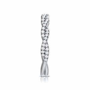 Jewelove™ Rings Customised Designer Platinum Diamond Ring with Twist JL PT R-80