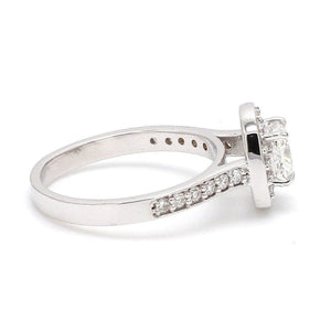 Jewelove™ Customised Halo Solitaire Ring with Cushion Cut Diamond for Dhruv