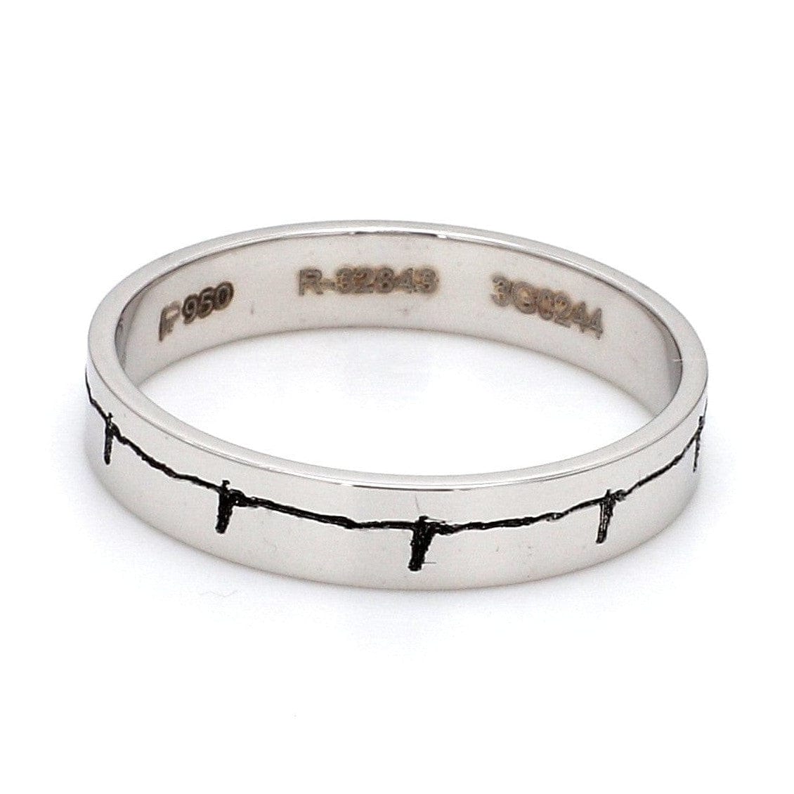 Jewelove™ Rings Customised Heartbeat Ring JL PT 575 - A