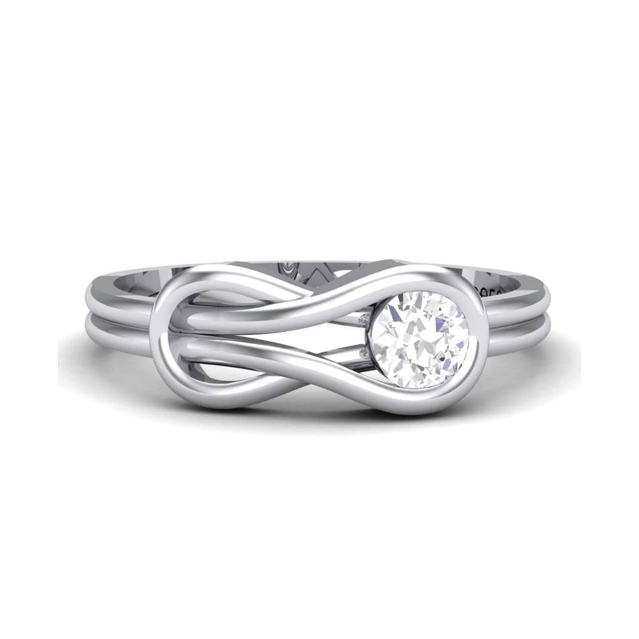 Jewelove™ Rings Customised Infinity Silver Ring for Women JL AG 468