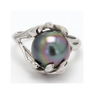 Jewelove™ Customised Pearl Ring crafted in Platinum