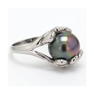 Jewelove™ Customised Pearl Ring crafted in Platinum