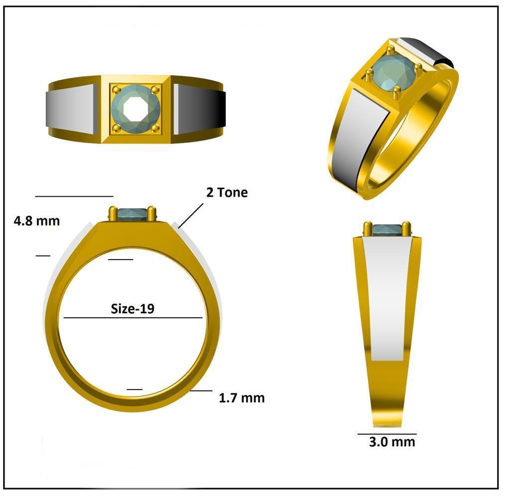 Jewelove™ Rings Customised Plain Platinum Mounting