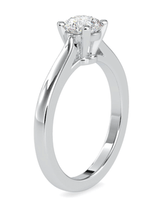 Jewelove™ Rings Customised Plain Platinum Mounting for 0.44 Radiant Cut