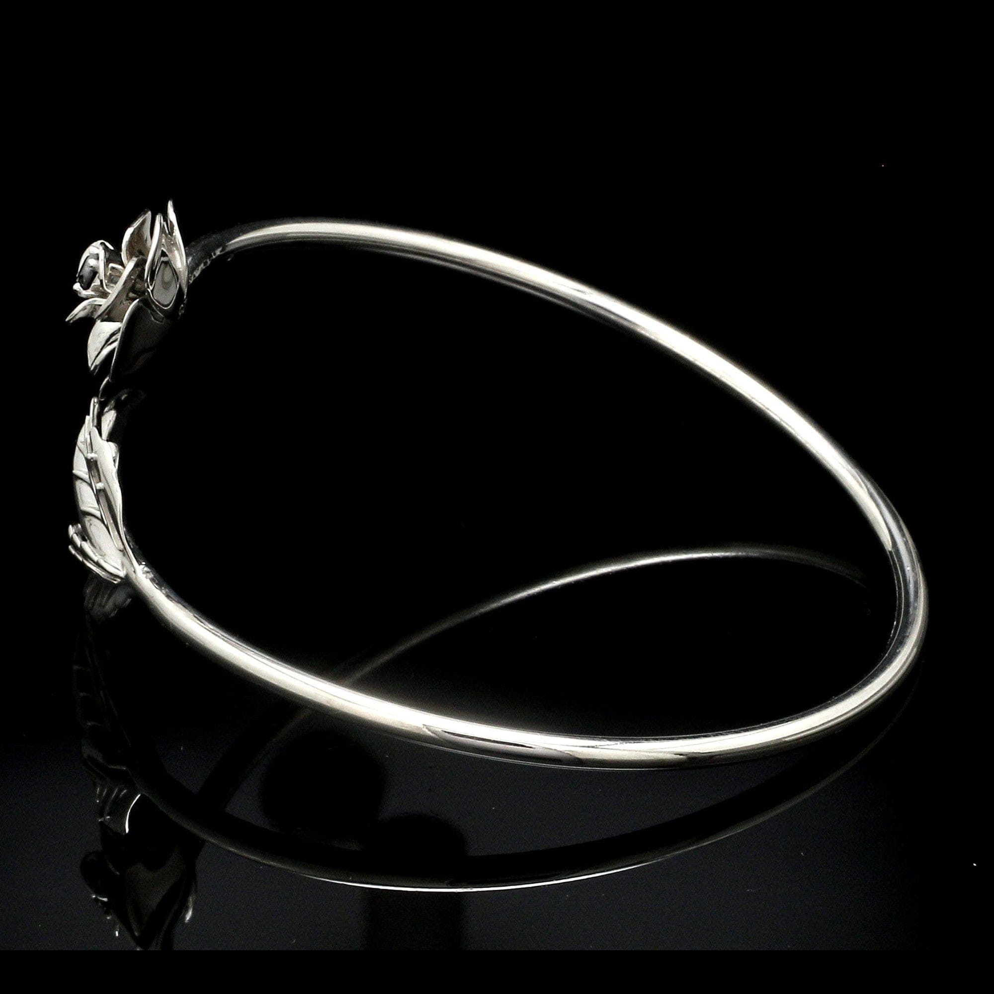 Jewelove™ Bangles & Bracelets Customised Platinum Bracelet with Black Diamond JL PTB 1264