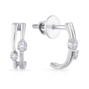 Jewelove™ Earrings Customised Platinum Earrings with Diamonds JL PTE 177