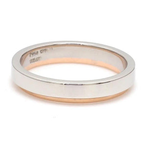 Jewelove™ Rings Women’s Band only Customised Platinum Love Bands with Rose Gold JL PT 925