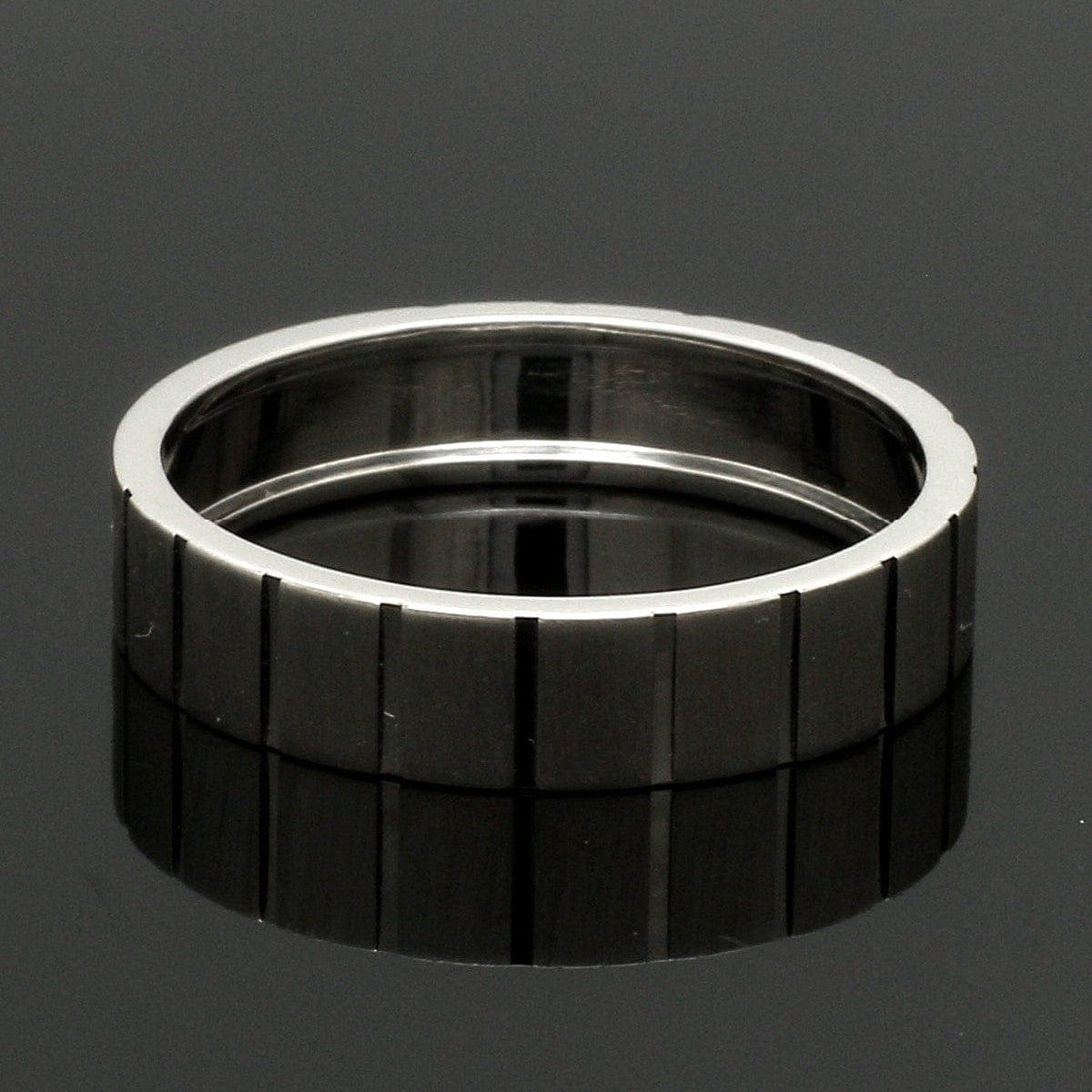 Jewelove™ Rings Men's Band only Customised Platinum Men’s Rings with Black Diamond JL PT 953-Black