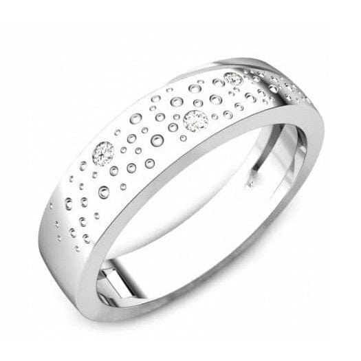 Jewelove™ Customised Platinum Ring with 3 Diamonds