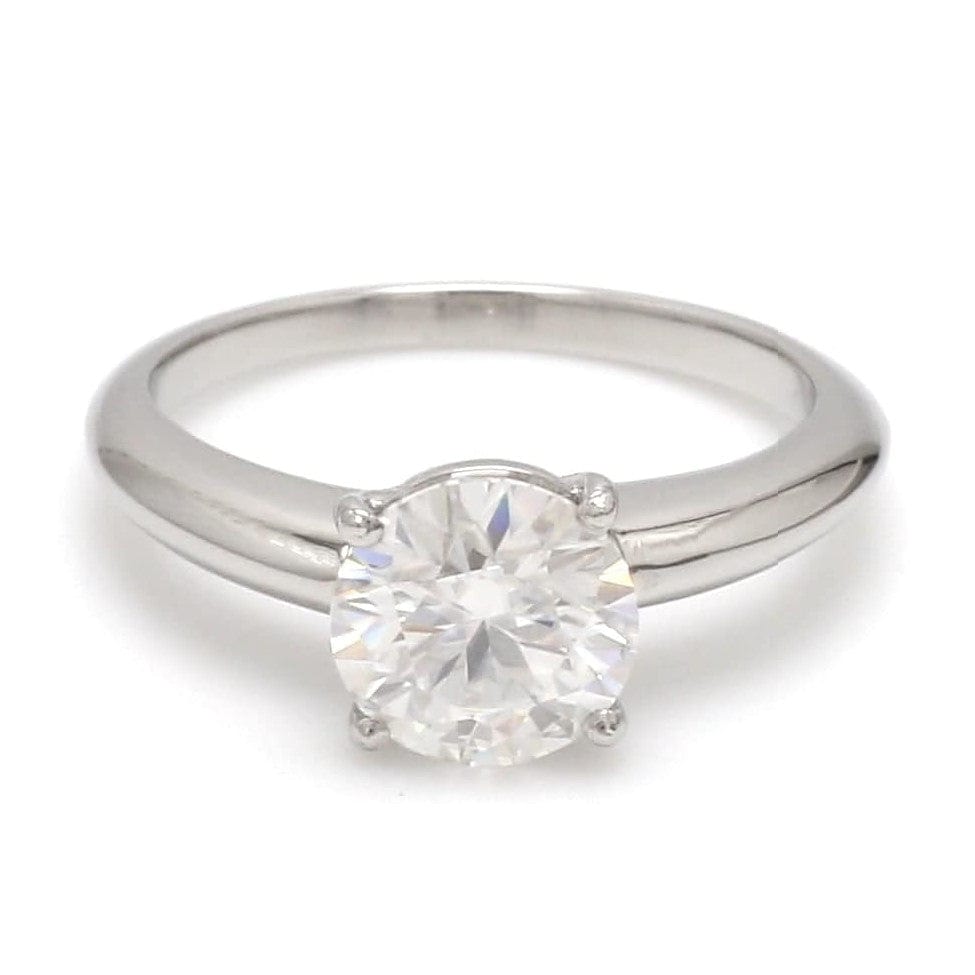 Jewelove™ Rings Customised Platinum Ring with Moissanite JL PT 1270