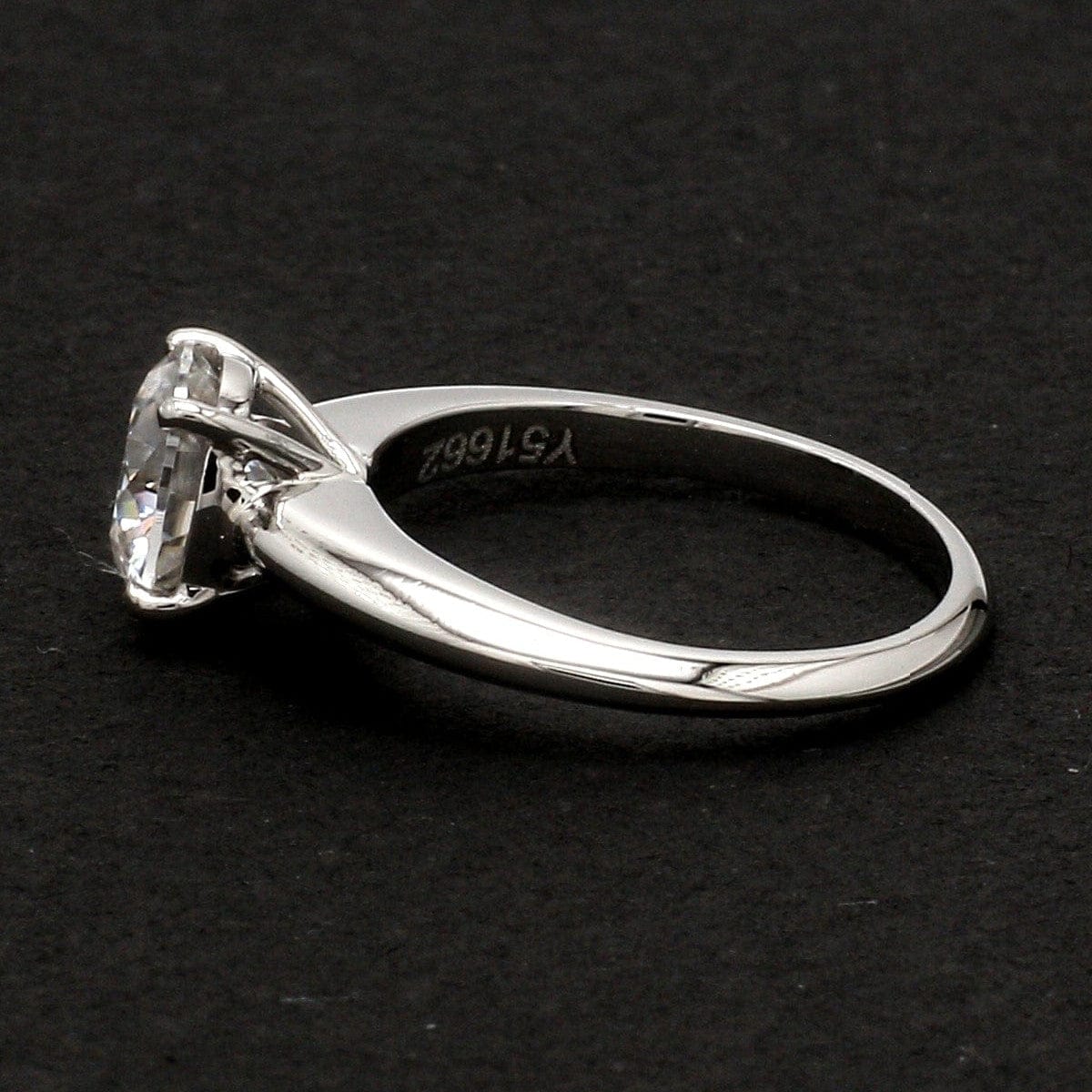 Jewelove™ Rings Customised Platinum Ring with Moissanite JL PT 1270