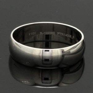 Jewelove™ Rings Customized 6mm, 4mm Fingerprint Engraved Platinum Rings for Couples