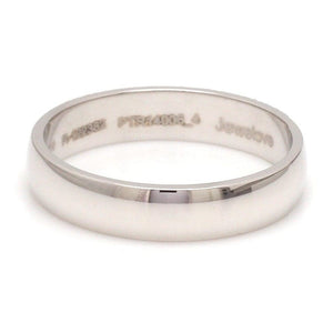 Jewelove™ Rings Customized 6mm, 4mm Fingerprint Engraved Platinum Rings for Couples