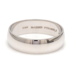 Jewelove™ Rings Customized 6mm, 4mm Fingerprint Engraved Platinum Rings for Couples