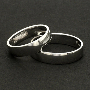 Jewelove™ Rings Customized Fingerprint Engraved Platinum Rings for Couples JL PT 270