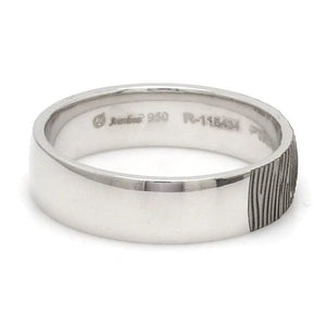 Jewelove™ Rings Customized Fingerprint Engraved Platinum Rings for Couples JL PT 270