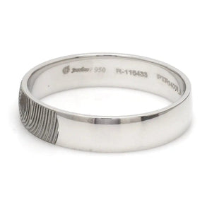 Jewelove™ Rings Customized Fingerprint Engraved Platinum Rings for Couples JL PT 270