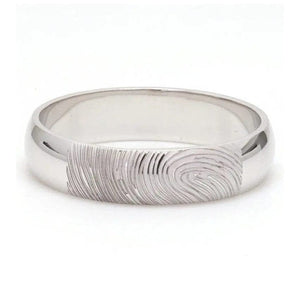 Jewelove™ Rings Customized Fingerprint Engraved Platinum Rings for Couples JL PT 270