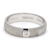 Jewelove™ Rings Customized Fingerprint Engraved Platinum Rings with Diamonds for Couples