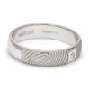 Jewelove™ Rings Customized Fingerprint Engraved Platinum Rings with Diamonds for Couples