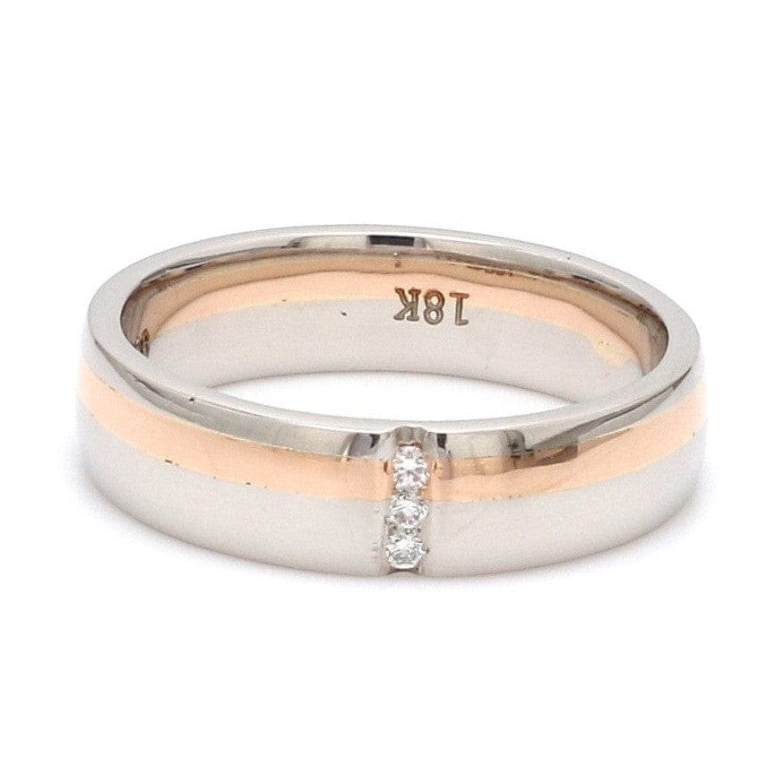 Jewelove™ Rings Customized Platinum Rings with Diamonds for Couples JL PT 906