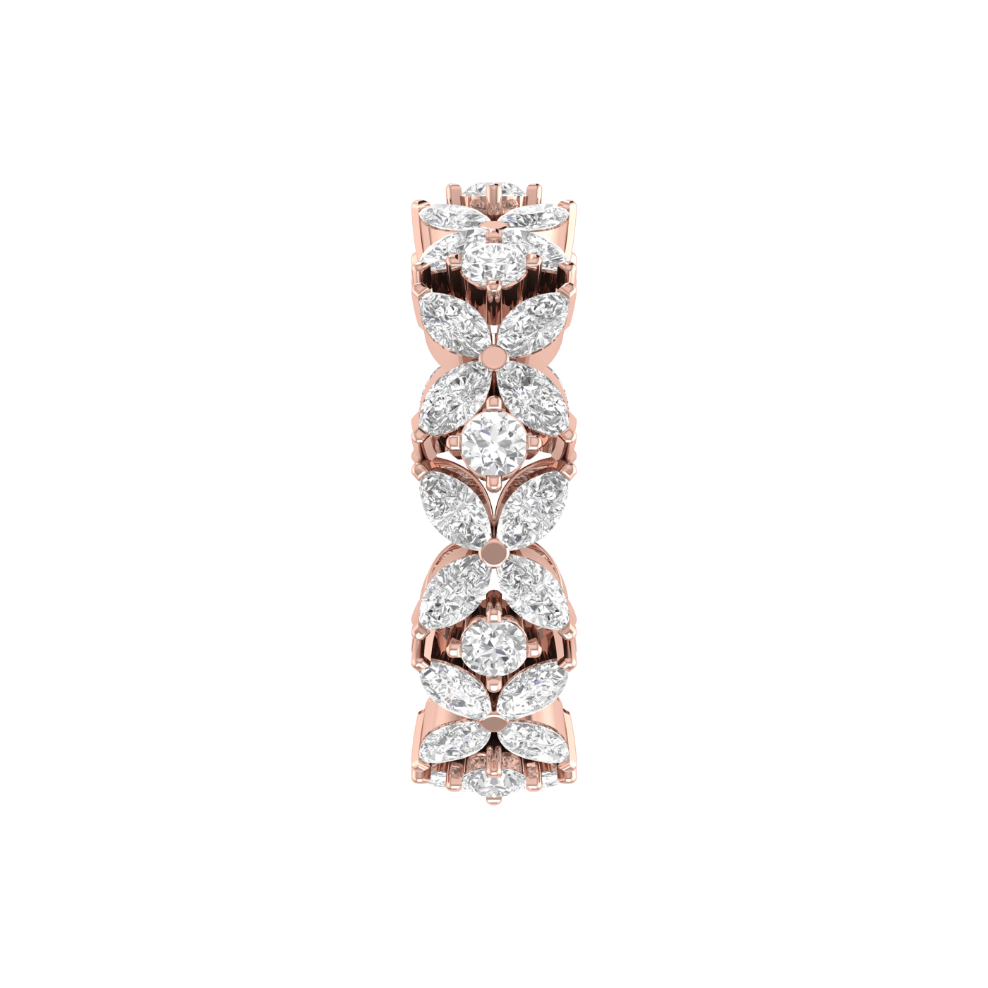 Jewelove™ Rings Designer 18K Rose Gold Diamond Ring for Women JL AU RD RN 9292R