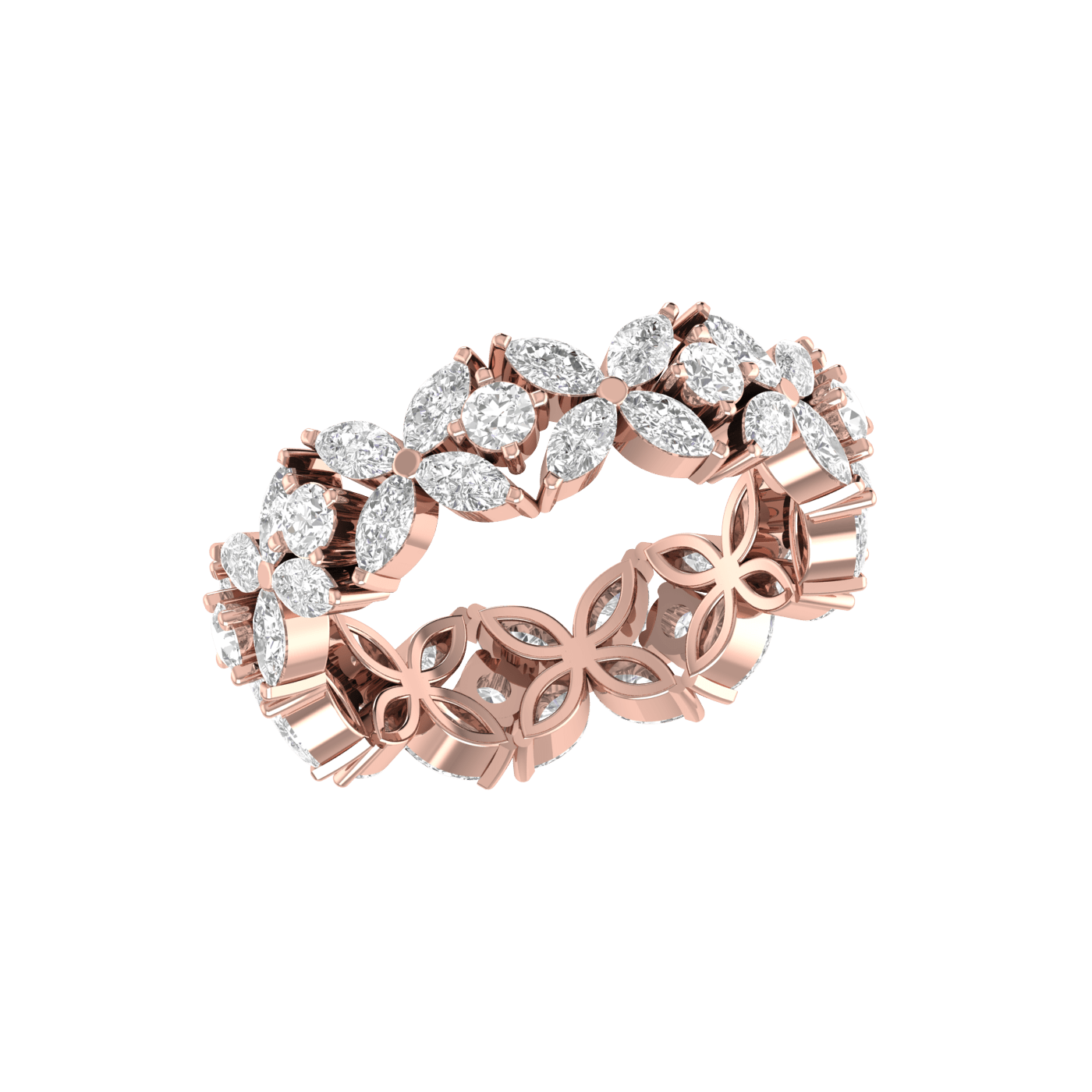 Jewelove™ Rings Designer 18K Rose Gold Diamond Ring for Women JL AU RD RN 9292R