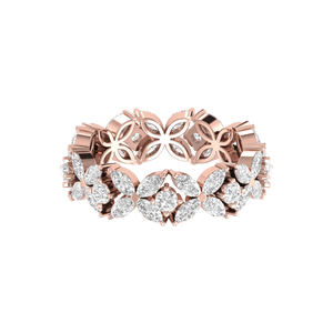 Jewelove™ Rings Designer 18K Rose Gold Diamond Ring for Women JL AU RD RN 9292R