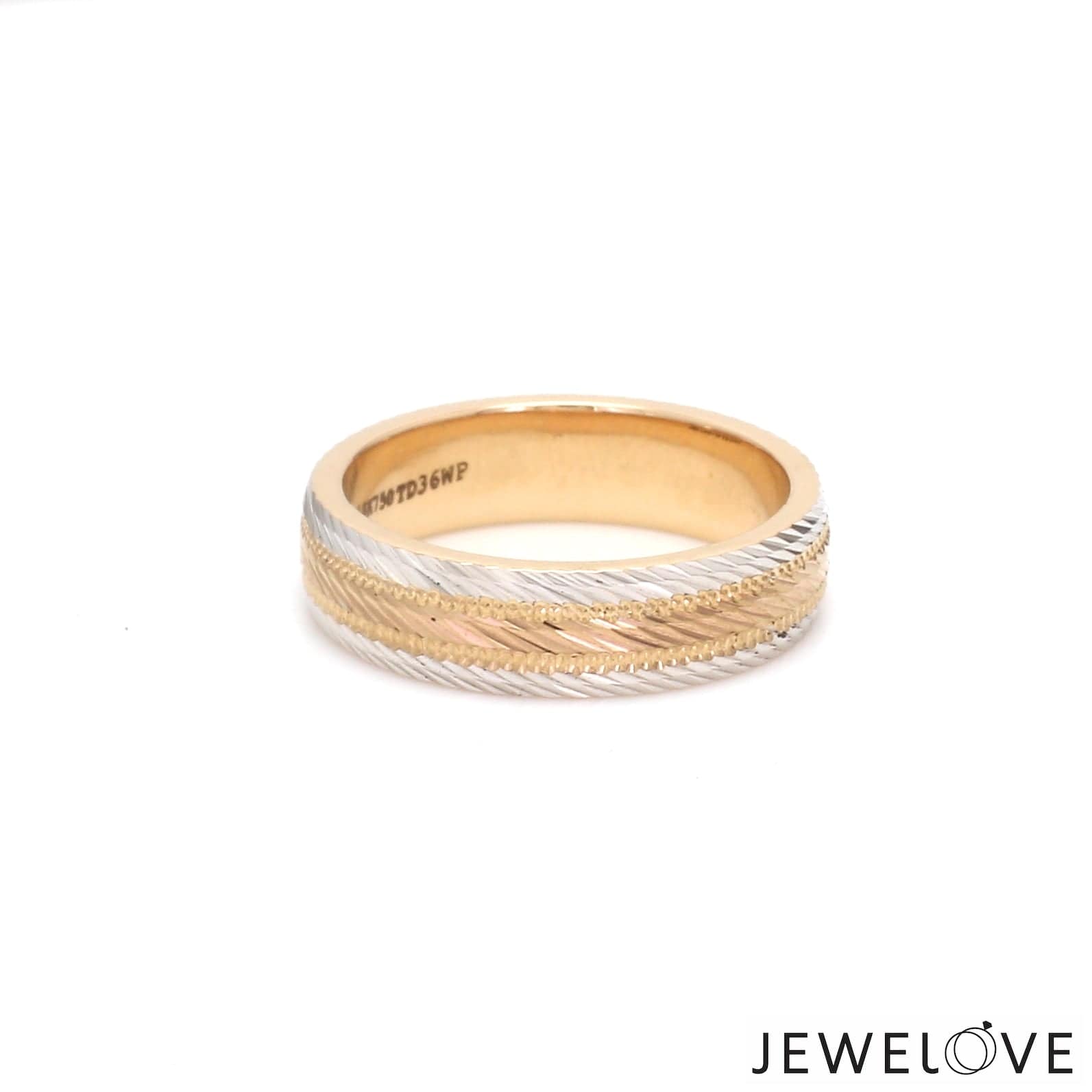 Jewelove™ Rings Designer 18K Triple Color Gold Unisex Ring JL AU 99