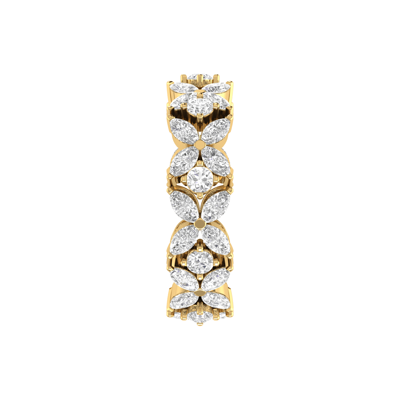 Yellow Gold Diamond Wedding Ring for Women JL AU RD RN 9284Y