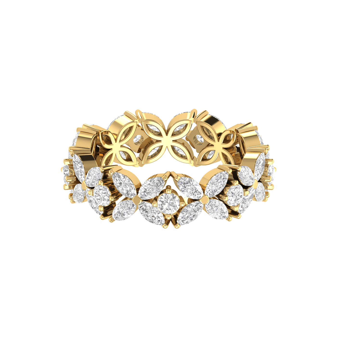 Jewelove™ Rings Designer 18K Yellow Gold Diamond Ring for Women JL AU RD RN 9292Y