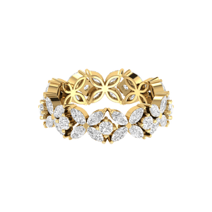 Jewelove™ Rings Designer 18K Yellow Gold Diamond Ring for Women JL AU RD RN 9292Y