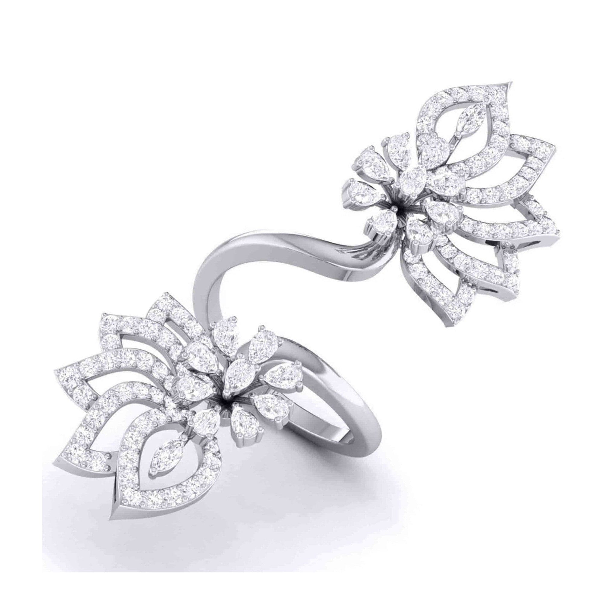 Jewelove™ Rings Designer Diamond Cocktail ring in Platinum for Women JL PT R-011