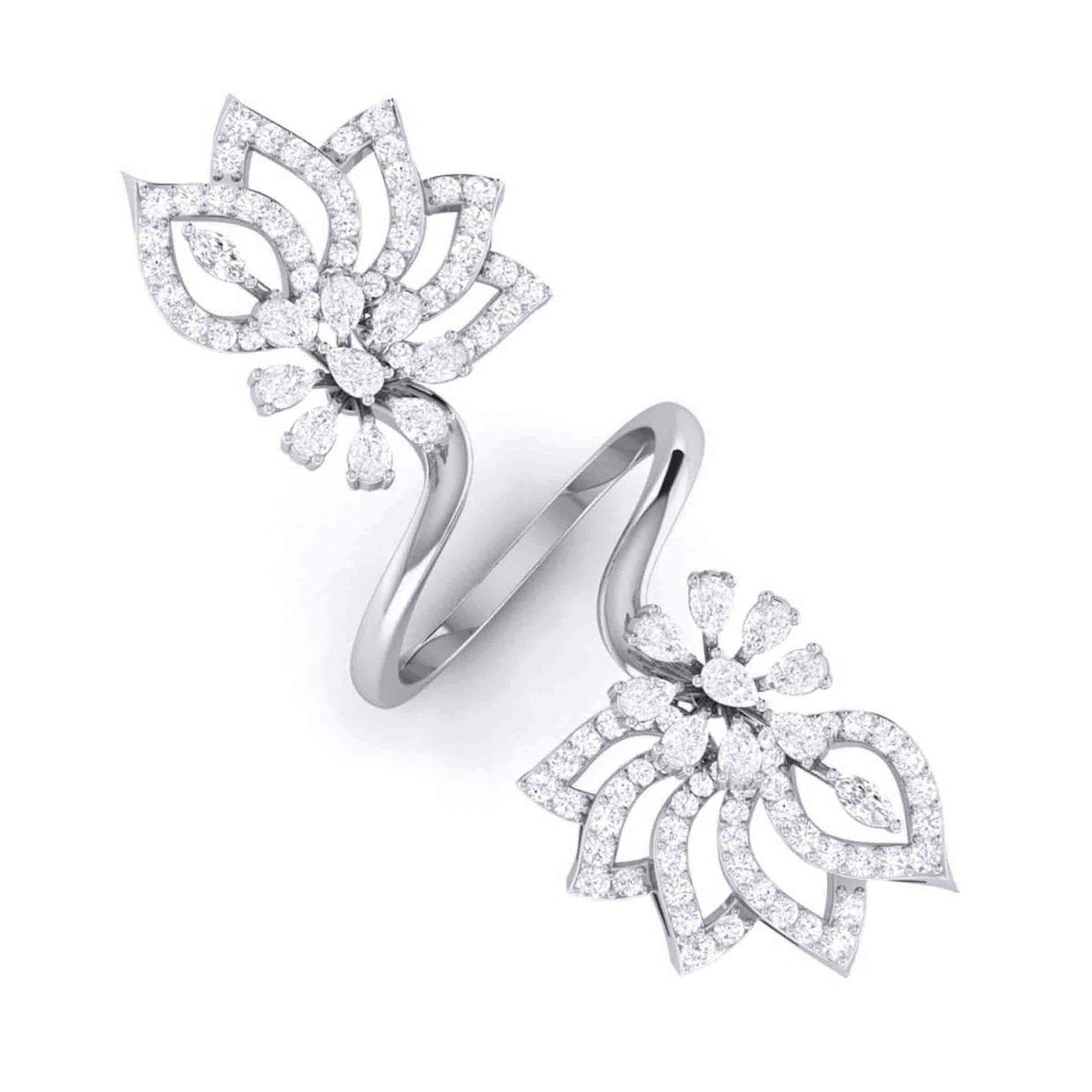 Jewelove™ Rings Designer Diamond Cocktail ring in Platinum for Women JL PT R-011