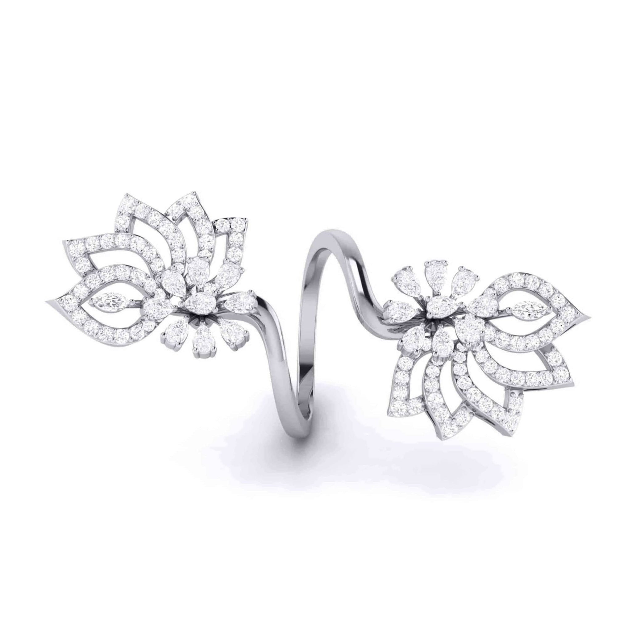 Jewelove™ Rings Designer Diamond Cocktail ring in Platinum for Women JL PT R-011