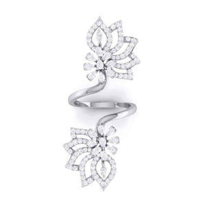 Jewelove™ Rings Designer Diamond Cocktail ring in Platinum for Women JL PT R-011