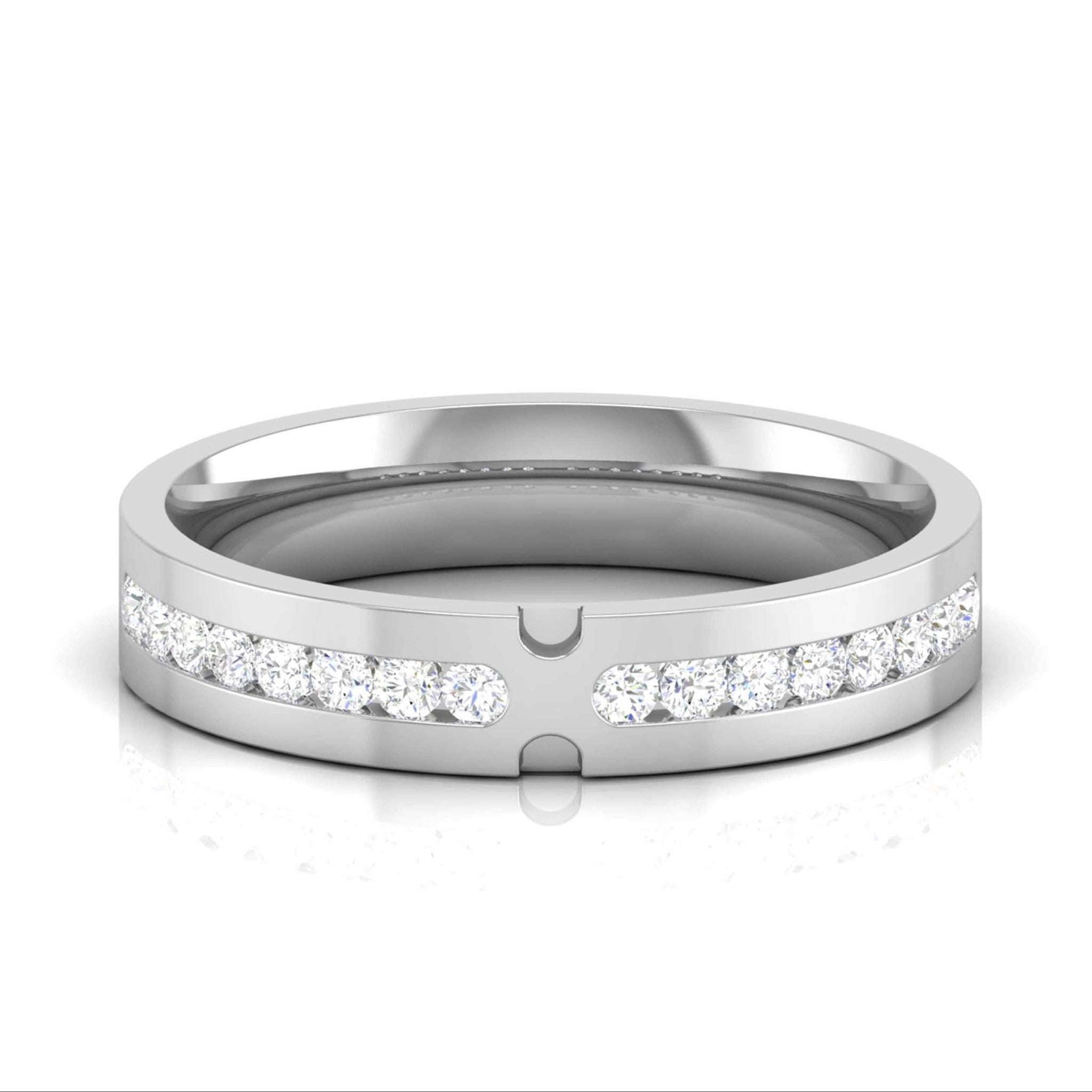 Jewelove™ Rings Designer Diamond Platinum Couple Ring JL PT CB 49