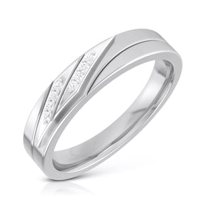 Jewelove™ Rings Designer Diamond Platinum Love Bands JL PT R-8026