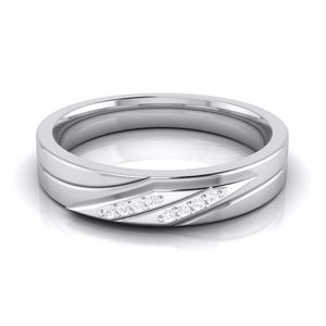 Jewelove™ Rings Women's Band only / SI IJ Designer Diamond Platinum Love Bands JL PT R-8026