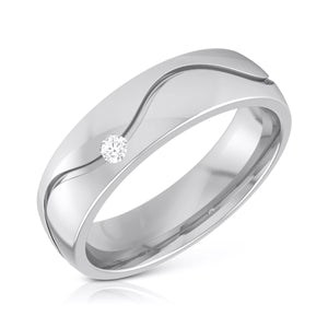 Jewelove™ Rings Designer Diamond Platinum Love Bands JL PT R-8027