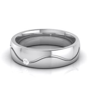 Jewelove™ Rings Designer Diamond Platinum Love Bands JL PT R-8027