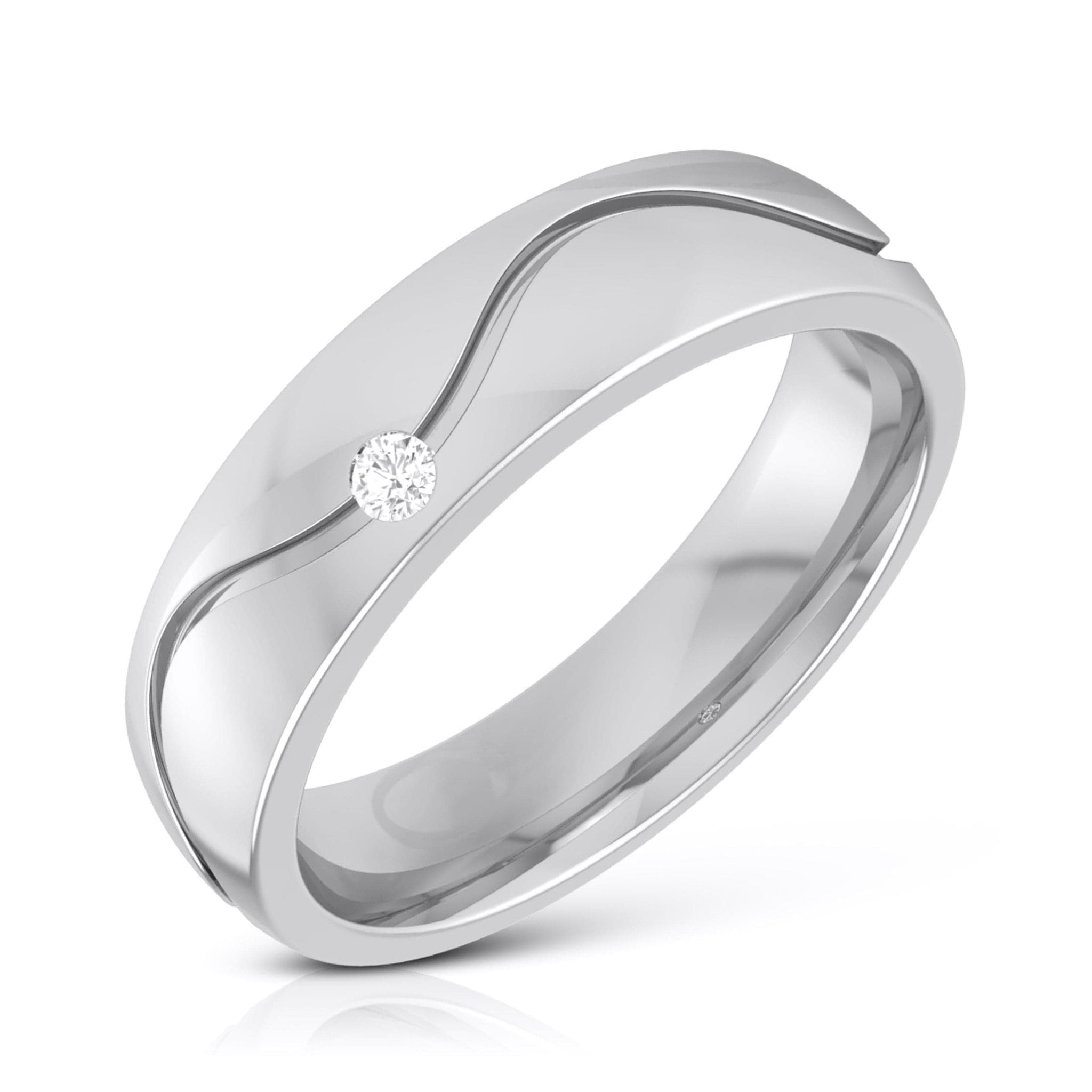 Jewelove™ Rings Designer Diamond Platinum Love Bands JL PT R-8027