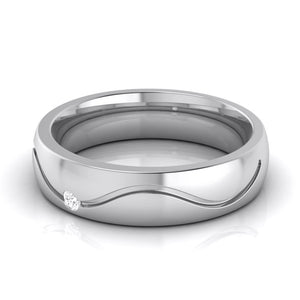 Jewelove™ Rings Designer Diamond Platinum Love Bands JL PT R-8027