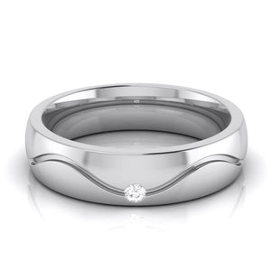 Jewelove™ Rings Designer Diamond Platinum Love Bands JL PT R-8027