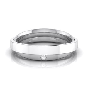 Jewelove™ Rings Designer  Diamond Platinum Love Bands JL PT R-8032