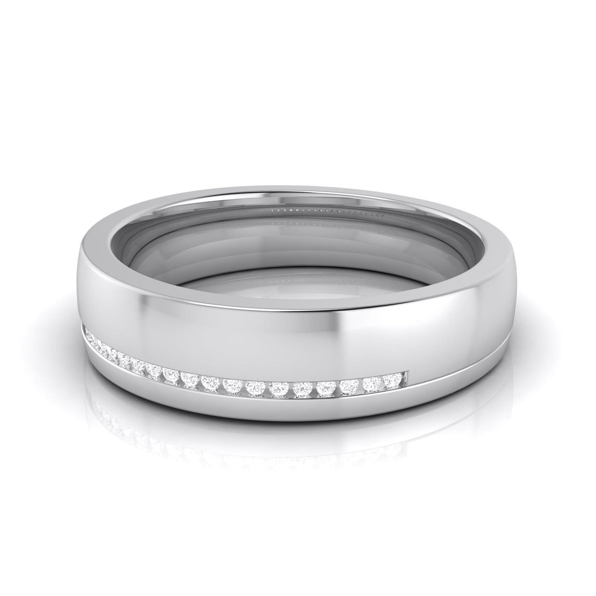 Jewelove™ Rings Women's Band only / SI IJ Designer Diamond Platinum Love Bands JL PT R-8033