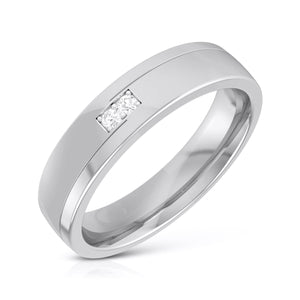 Jewelove™ Rings Designer Diamond Platinum Love Bands JL PT R-8044