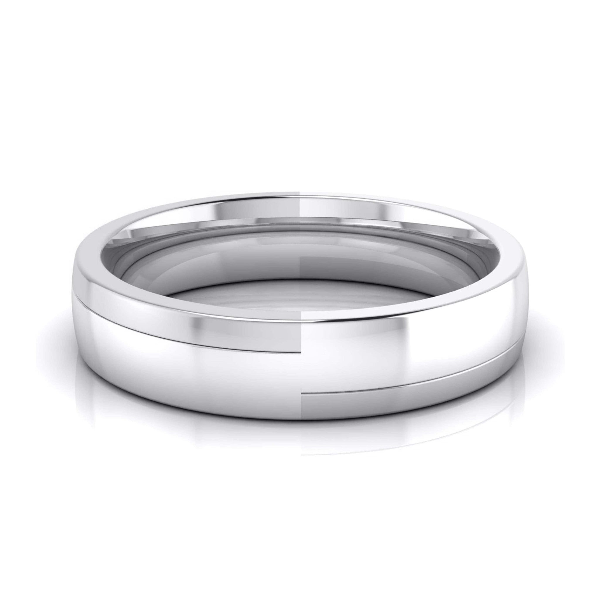 Jewelove™ Rings Men's Band only / SI IJ Designer Diamond Platinum Love Bands JL PT R-8044