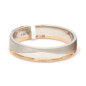 Jewelove™ Rings Men's Band only / SI IJ Designer Diamond Platinum Rose Gold Couple Rings JL PT 1131